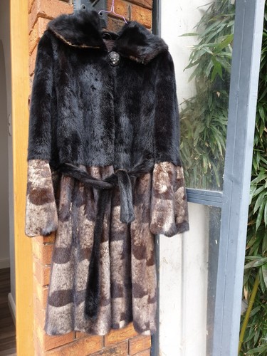 Nerzjacke mit kapuze - kapuze,