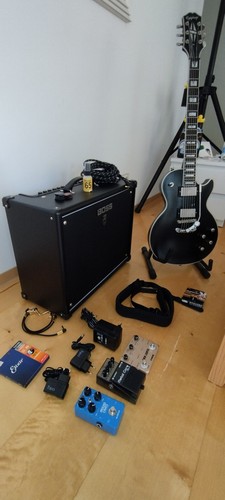 Gitarre mit ganzem zubehör - mit,