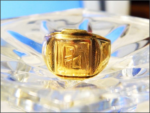 Herren siegel ring gelb - herren,