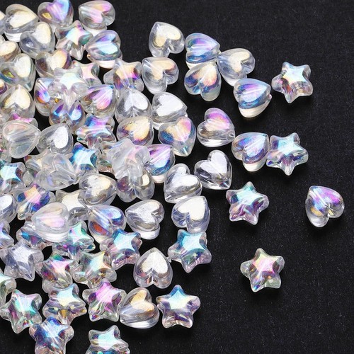 100 acryl sterne herz - sterne,