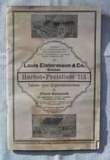 alter Katalog von 1925 -Tabak Cigarrenfabriken Louis Elstermann & Co Bremen