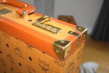 MCM München, Attachè Koffer, 10 cm, Vintage 1980/90er, Original, Visetos Cognac