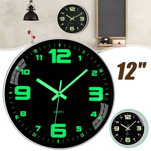 Leuchtende wanduhr 30cm modern - 30cm,