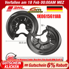 2X Ankerblech Abdeckblech Hinten Schutzblech Hitzeschutzblech Für Audi VW Golf 5