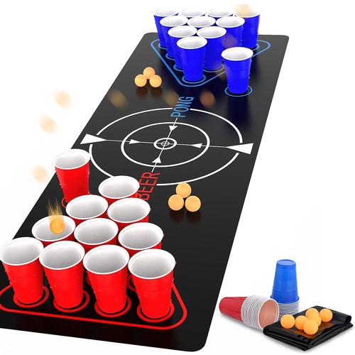 Beer pong tisch matte set - beer,
