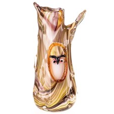 Glasvase Blumenvase mit Eule