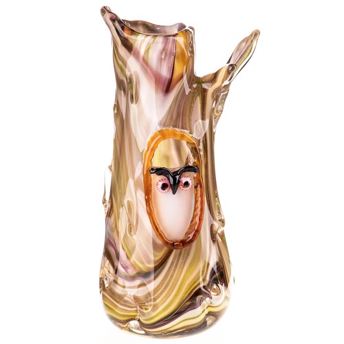 Glasvase blumenvase mit eule - blumenvase,
