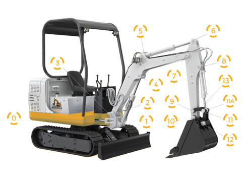 Bolzen buchsen kubota kx019 - bolzen, kx019-4