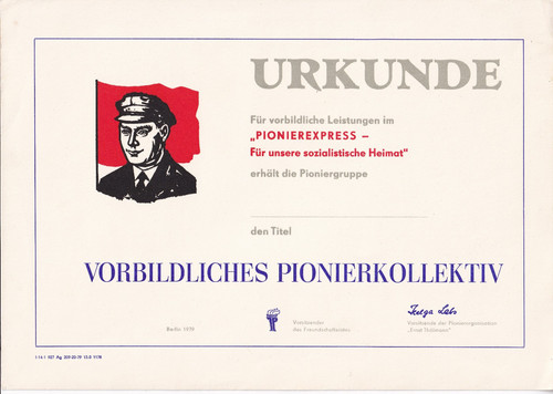 Ddr blanko urkunde junge - ddr,