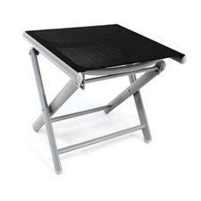 Alu Hocker klappbar Sitzhocker schwarz Camping Terrasse Gartenhocker Sitzhocker