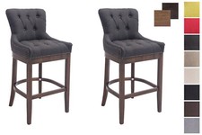 2er Set Barhocker Lakewood Stoff Barsessel Tresenstühle Gepolstert Thekenhocker