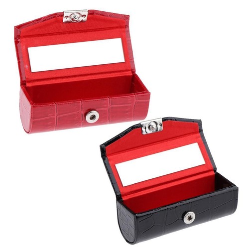 Leder lippenstift etui - leder,