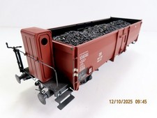 (1BL092) HÜBNER  Spur 1  Güterwagen Omm 52 mit Kohleladung der DB, ohne OVP