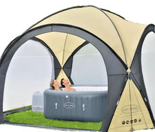 Poolüberdachung Pavillon für Bestway Lay-Z-Spa Whirlpool 390*390*255cm