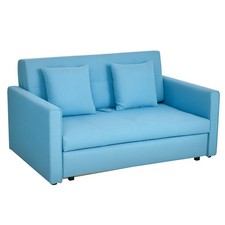 Schlafsofa 2-Sitzer Sofa mit Bettfunktion Polstersofa mit Stauraum, Rückenkissen