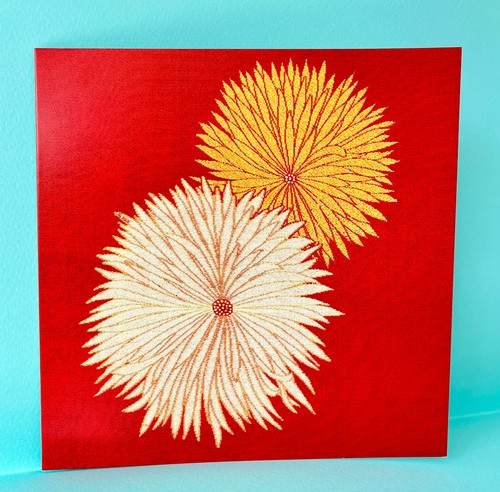Japanische blumenkunstkarte - japanische,