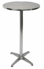 Alu-Bistrotisch + Stehtisch, höhenverstellbar 70/110cm, Ø=60cm klappbar