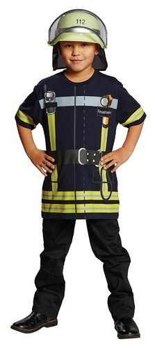 Spieleshirt feuerwehr blau - spieleshirt,