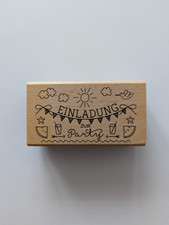 Rico Design Holz Stempel - Einladung zur Party