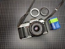 Konica FT-1 Motor + Hexar AR 28mm f/3.5, Set, 35mm analog film camera, kit, SLR