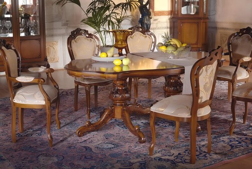 Klassischer luxus tisch holz - klassischer,
