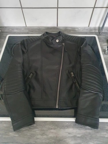 Schwarze lederimitat jacke - schwarze,