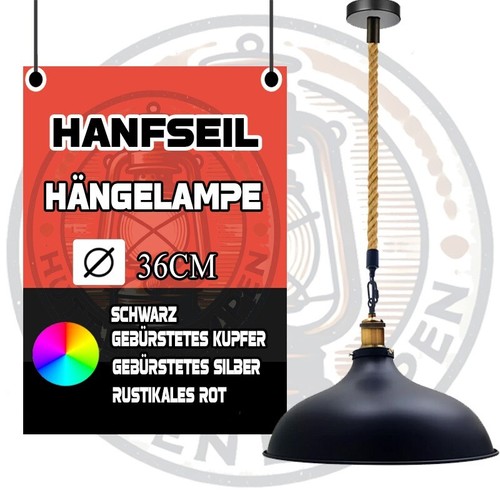 Retro hängelampe hanfseil - retro,