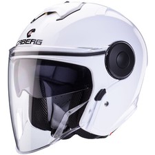 Caberg Soho Jethelm Weiss Metallic Motorradhelm Rollerhelm Visier Sonnenblende 
