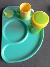 Tupperware Esslerntablett mit Trinkbecher + Trinklerntasse