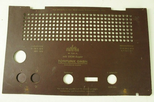 Rückwand für röhrenradio - rückwand,