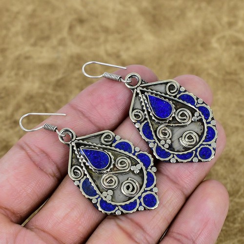 Lapislazuli ohrring 925 - lapislazuli,