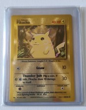 Pikachu Gold Metal Card 58/102