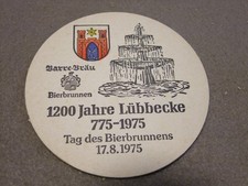 Bierdeckel ,  Barre Bräu , 1200 Jahre Lübbecke