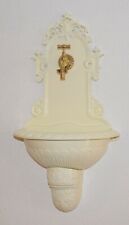 Antik Alu Wand Garten Brunnen Bassena Blumen Ampel Kran Wasser Zapfstelle FOU1-C