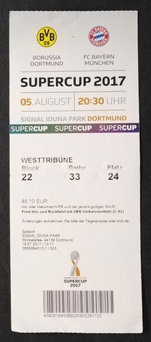 Ticket supercup 2017 - supercup, 5.8.2017