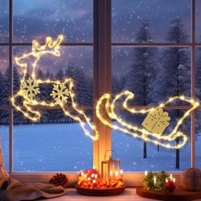 95LEDS Rentier mit Schlitten