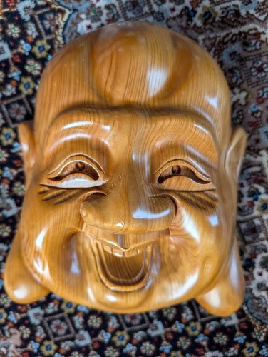 Hotei bzw buddha holzmaske - hotei-, bzw.
