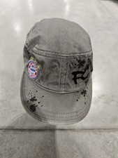 Fc Bayern München Army / Cadet Cap Mütze Retro Used Look 4 Sterne Grau 