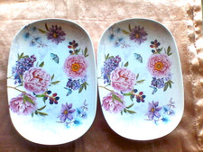 schönes 2tlg. Set von Platten aus Kunststoff – die Platten sind Mehrfarbig und M