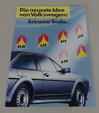 Prospekt / Broschüre VW Scirocco II Scala Typ 53b Stand 09/1986