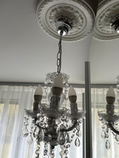 Luster Pendellampe mit Acrylkristallen. Hängeleuchte. Hängelampe. Deckenlampe.