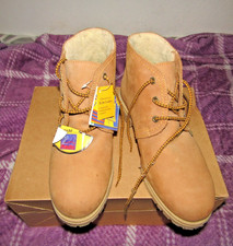 Herren Stiefel  Freizeit Winterschuhe Echt Leder Wasserdicht Reine Schurwolle 42