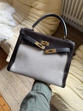Hermes Kelly 28 1940 Toille Braun Patina