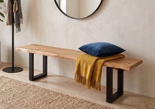Bank 180cm massivholz eiche - bank,