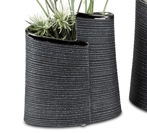 Deko vase anthrazit wrap - wrap, h