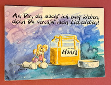 Diddl Springmaus Diddlina Postkarte Nr. 75 An dir möcht ich ewig kleben