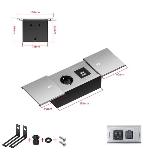 Einbau steckdose aluminium - einbau,