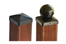 Pfostenkappe Zaunkappe Zierkappe SCHWARZ Pyramide oder Kugel 7 8 9 10 12 cm