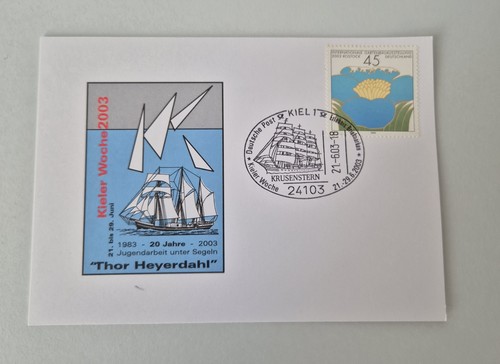 Postkarte mit schiffsstempel - mit,