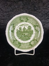 Teller Untertasse Beilagenteller Adams China Englisch Scenic Grün Porzellan Ø16